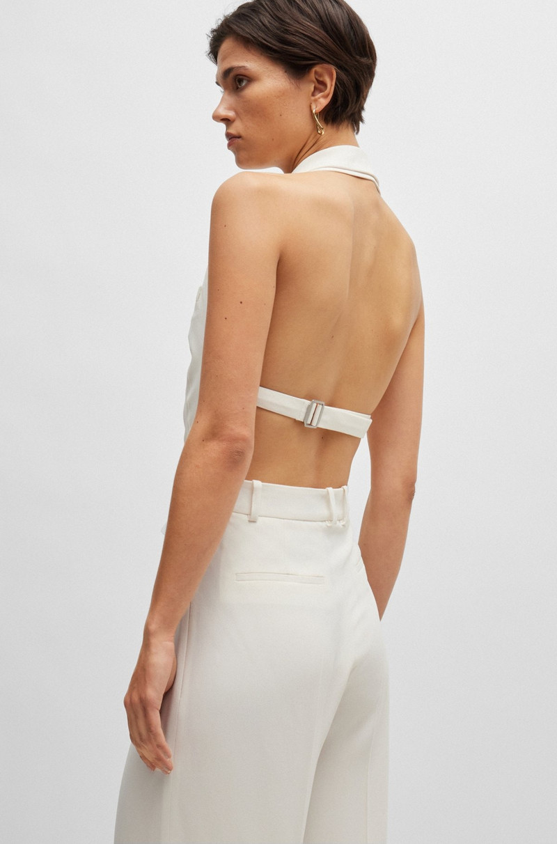 HALTERNECK JUMPSUIT WITH PEAK LAPELS 6