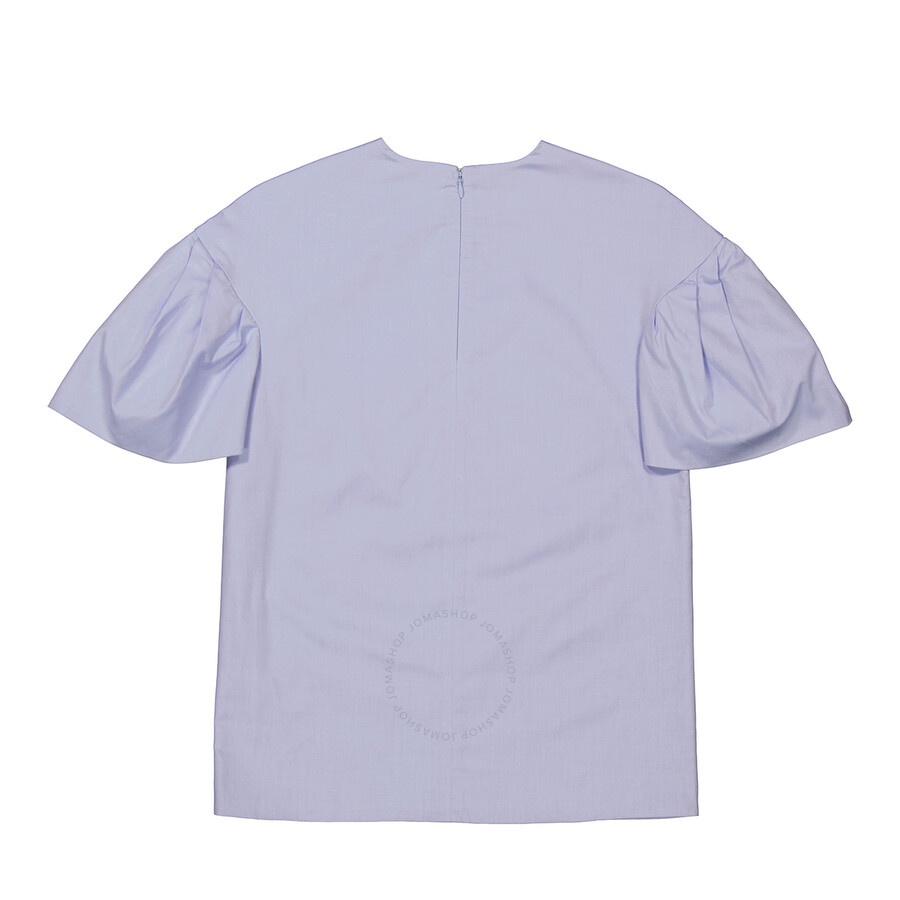 Victoria Beckham Ladies Knit Tops Light Blue Tuck Sleeve Top, Brand - 2
