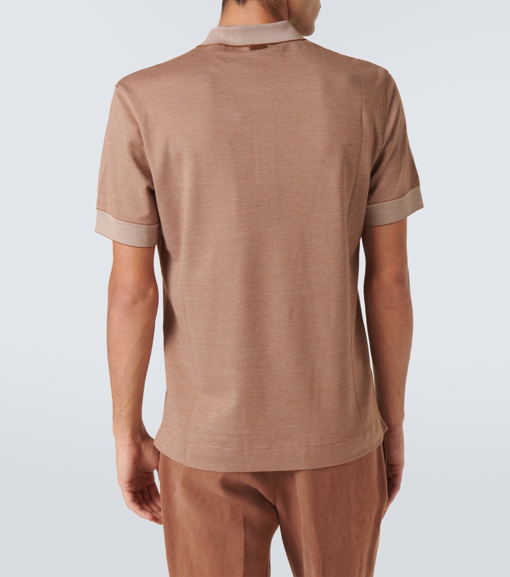 Cotton-blend polo shirt - 4