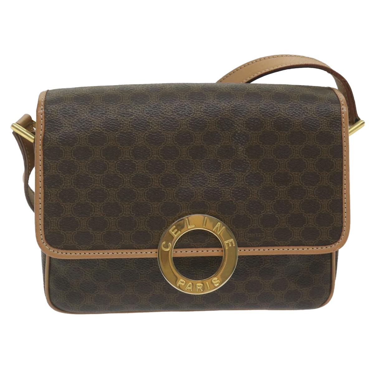 CELINE Macadam Canvas Shoulder Bag - 13