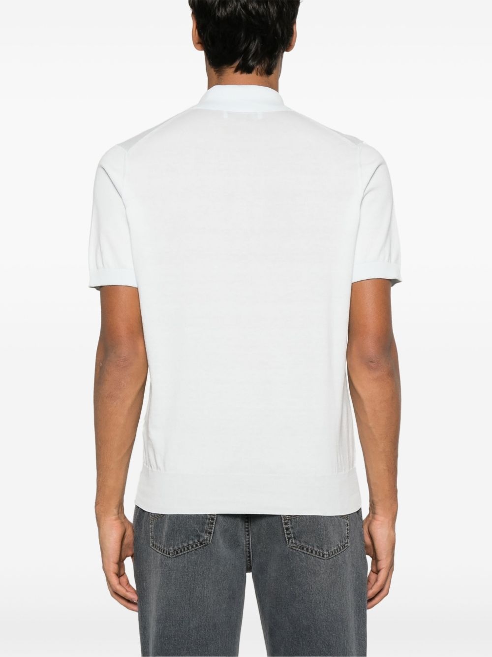 fine-knit polo shirt - 3