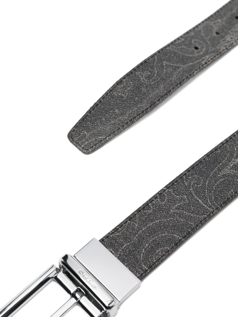Etro paisley-pattern leather belt outlook