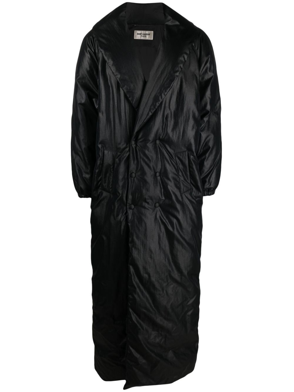 buttoned long puffer coat - 1