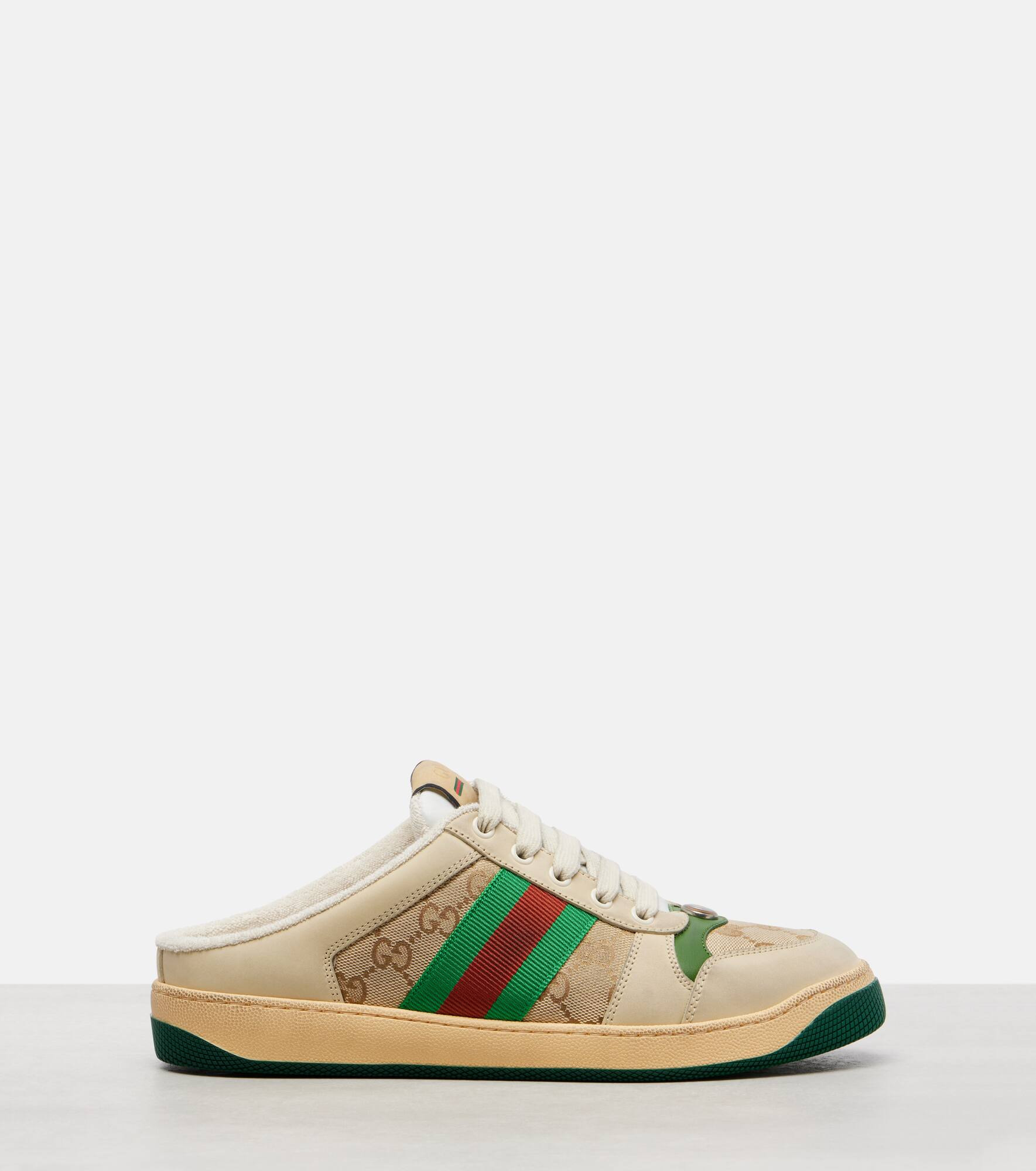 Screener GG Canvas Web Stripe mules - 4