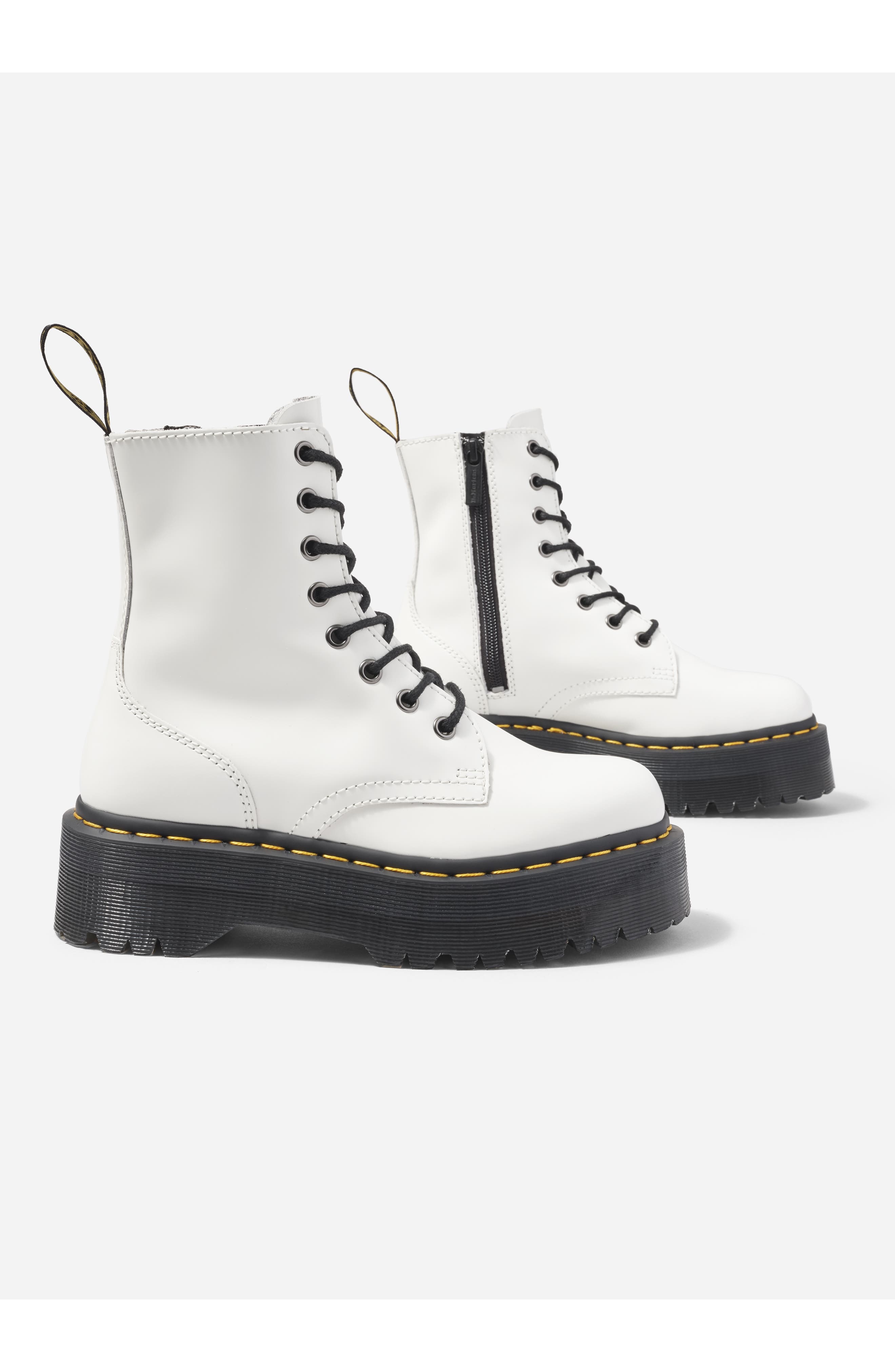 Dr. Martens Jadon Platform Boot in Black Polished Smooth at Nordstrom - 6