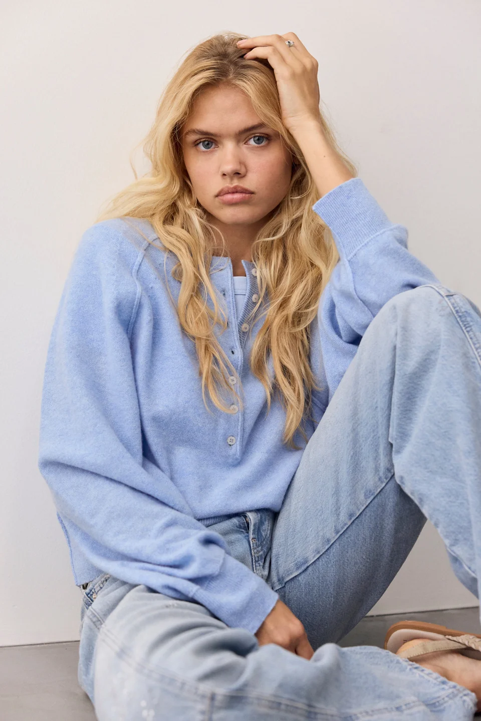 Porta Cashmere Henley Sweater - 1