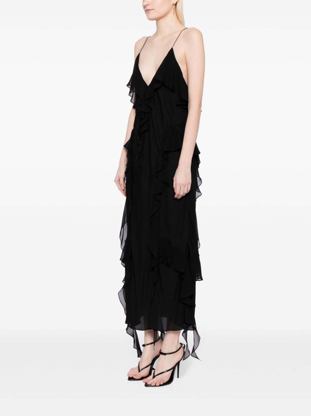 KHAITE Pim ruffled midi dress | REVERSIBLE