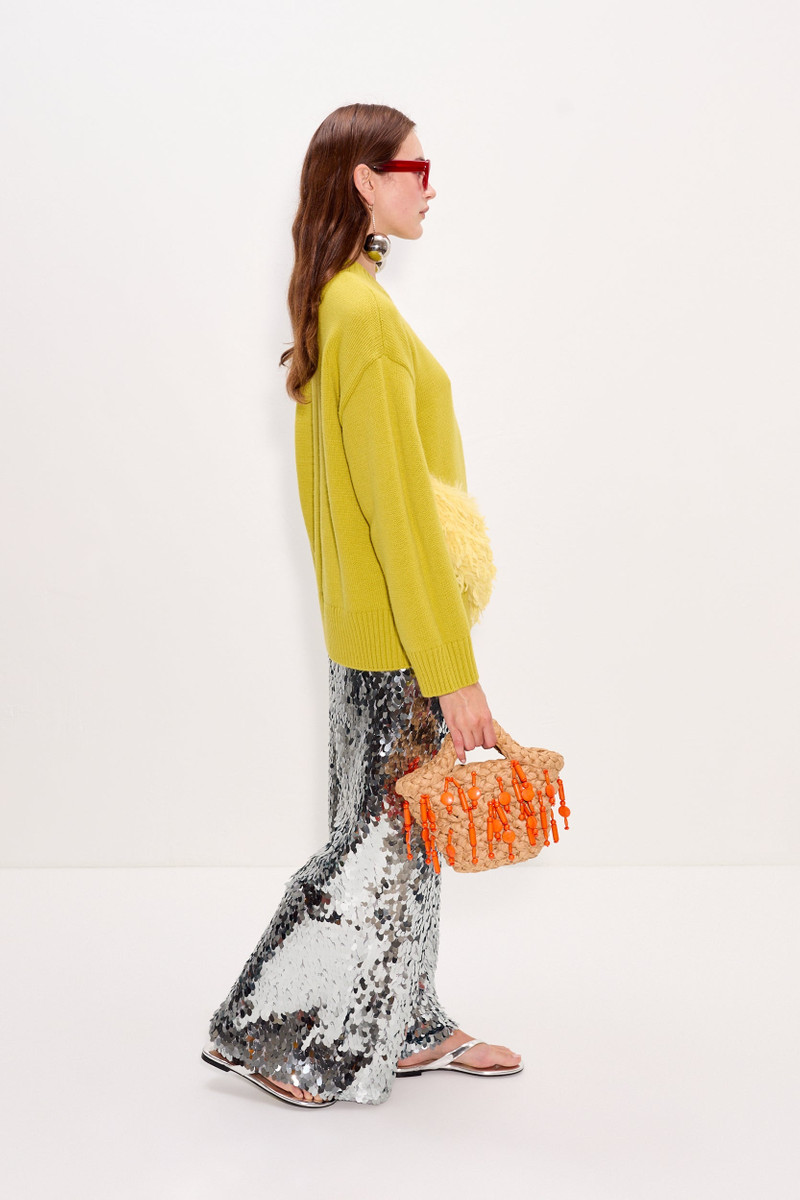 Zira Novelty Sweater In Chartreuse 4