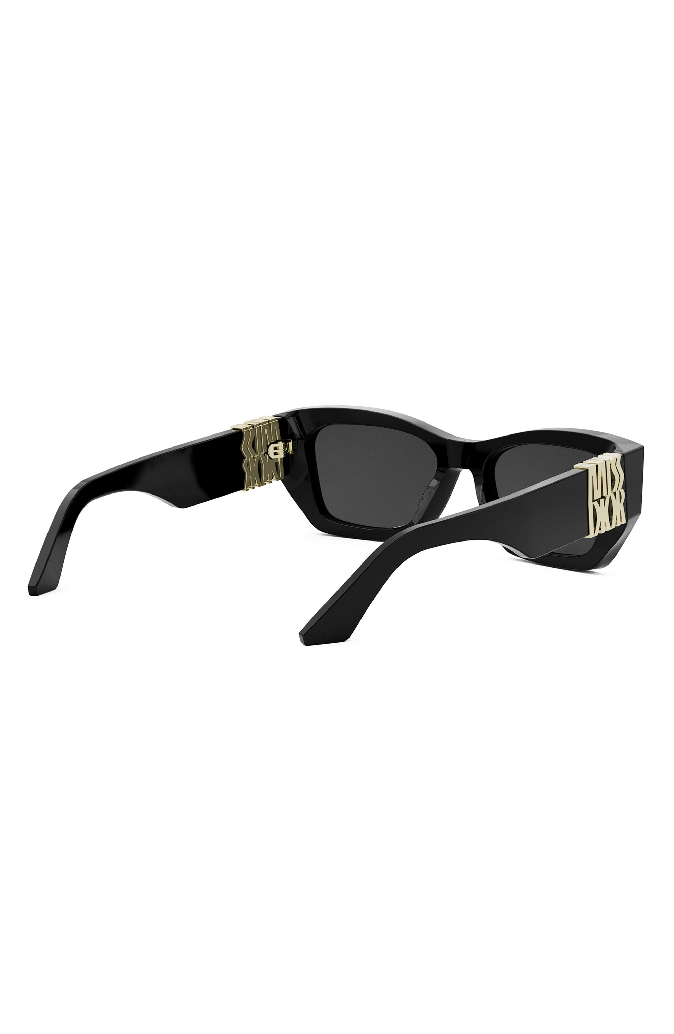 MissDior S1I 55mm Square Sunglasses in Shiny Black /Smoke at Nordstrom - 8