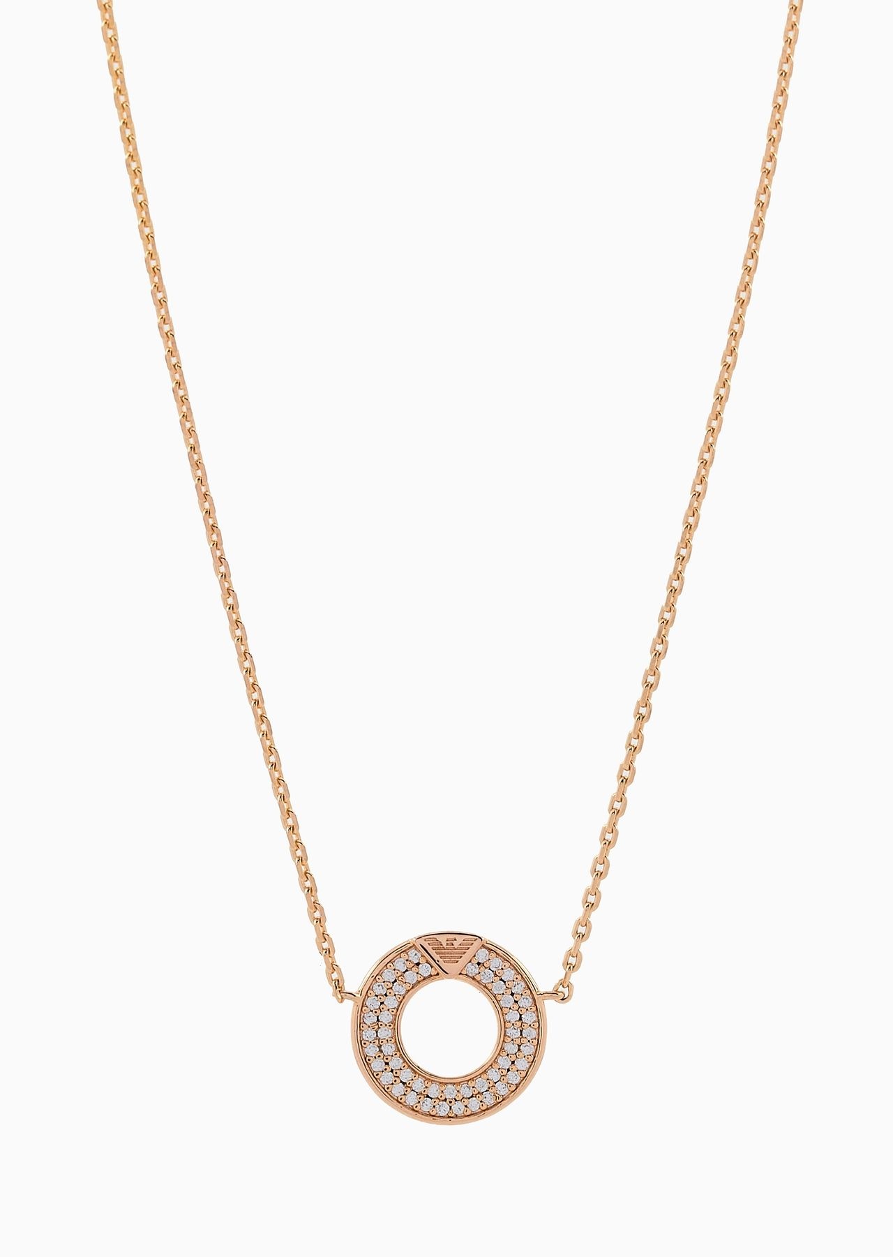 Rose Gold-Tone Sterling Silver Pendant Necklace - 1