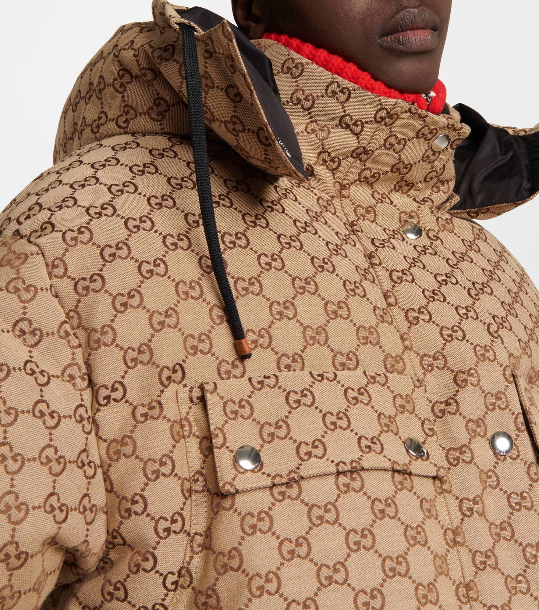 GG canvas puffer down jacket - 4