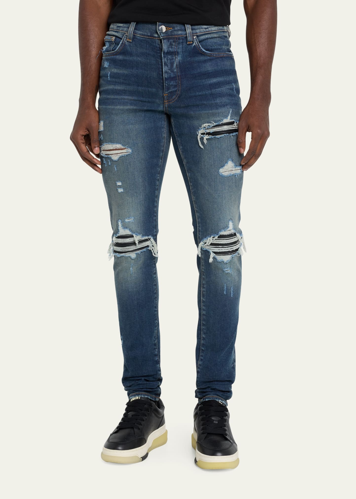 Men's MX1 Destroyed Skinny Jeans - 4