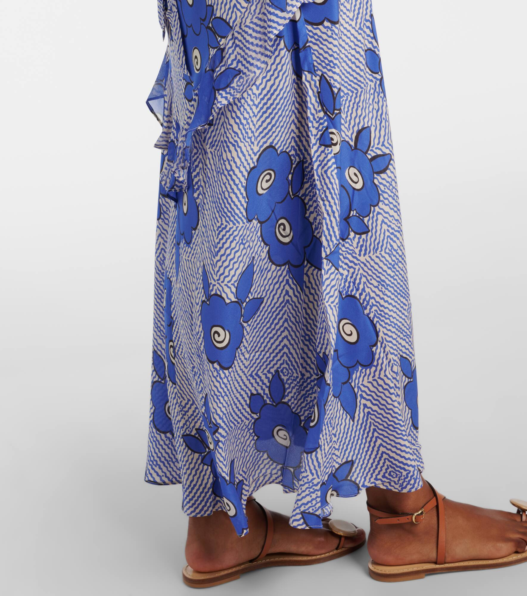 Evie floral silk maxi dress - 6