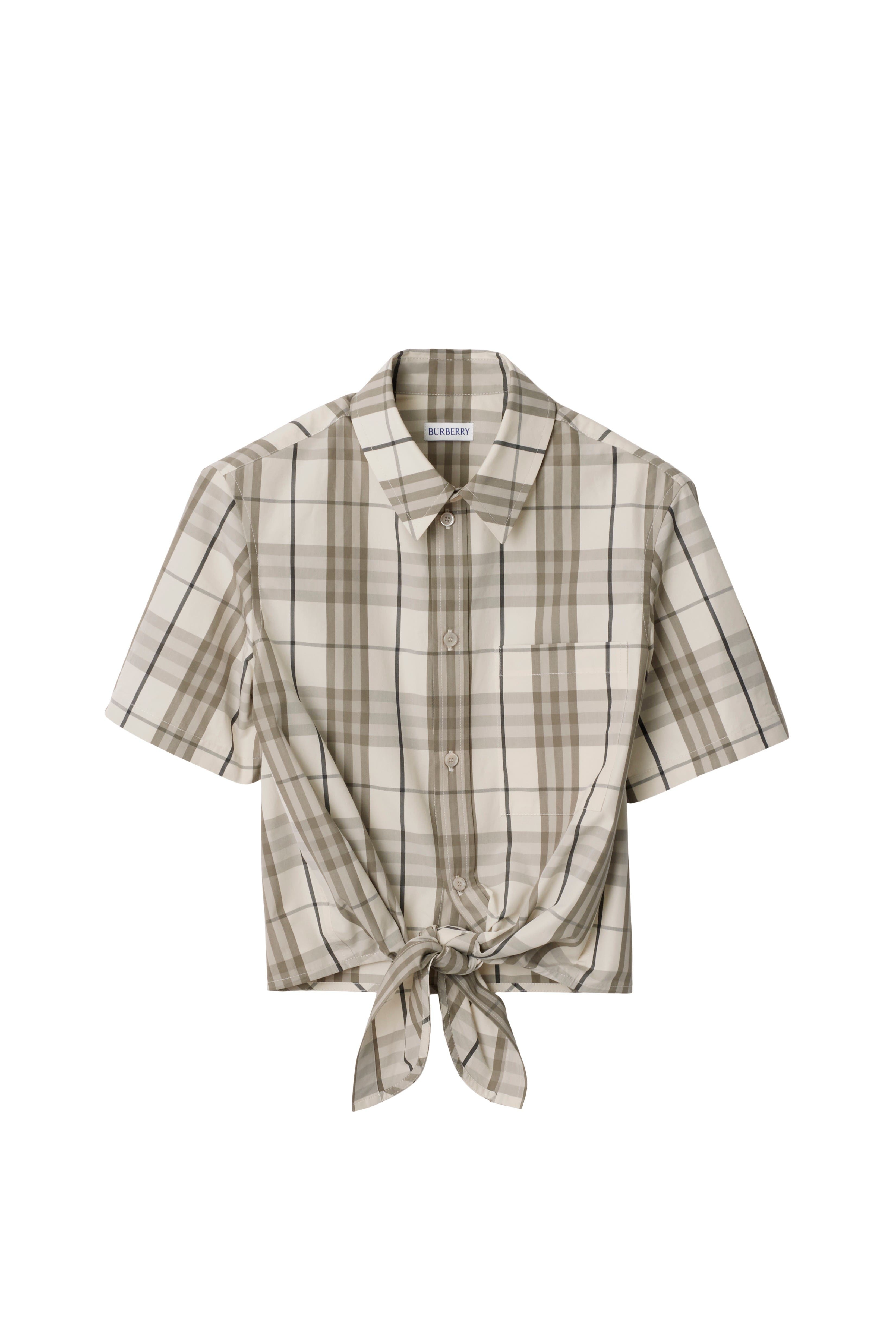 burberry Cropped Check Cotton Shirt at Nordstrom - 2