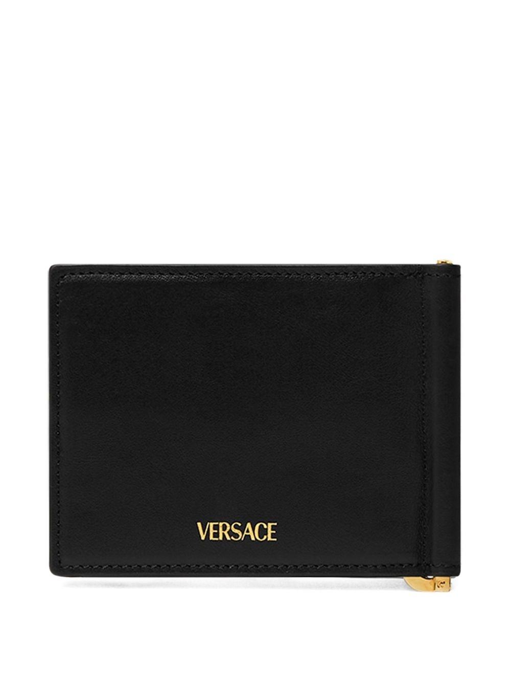logo-plaque leather wallet - 2