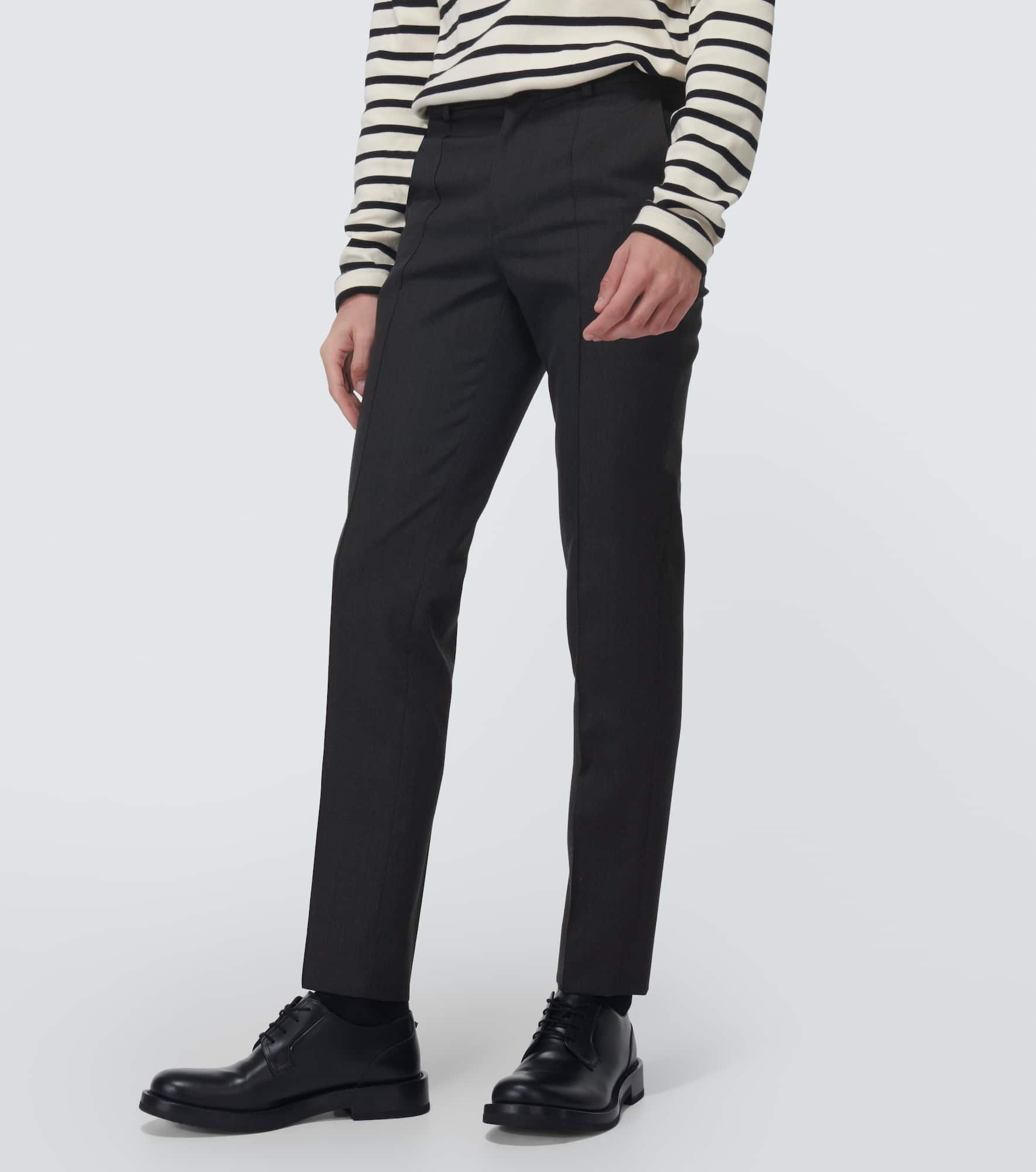 Low-rise wool slim pants - 3