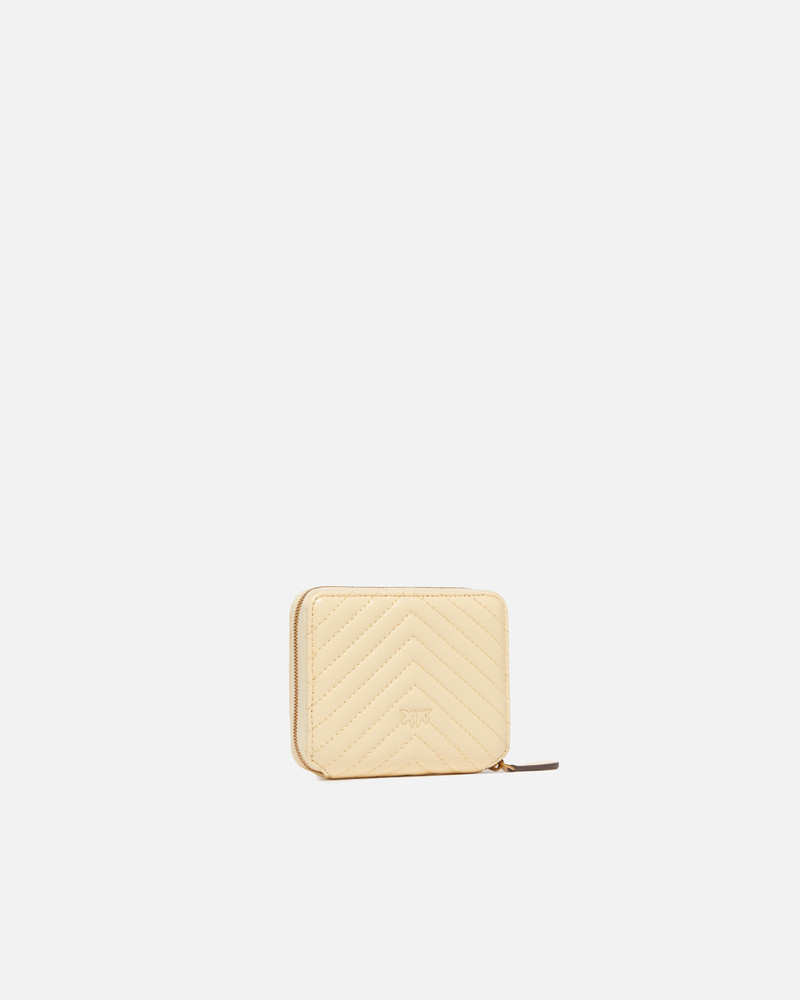 PINKO SQUARE QUILTED NAPPA LEATHER ZIP-AROUND PURSE outlook