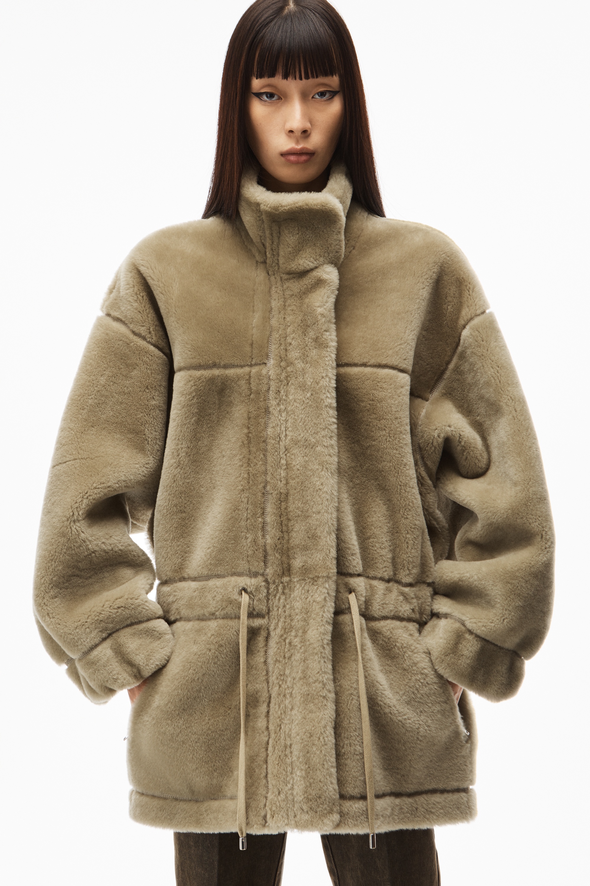 MID-LENGTH PARKA IN LAMB SHEARLING - 6