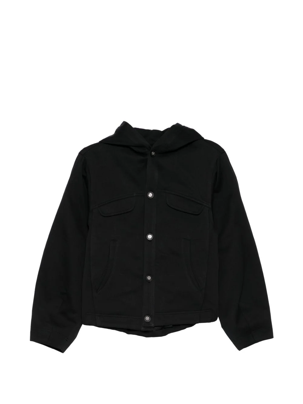buttoned hooded jacket - 1