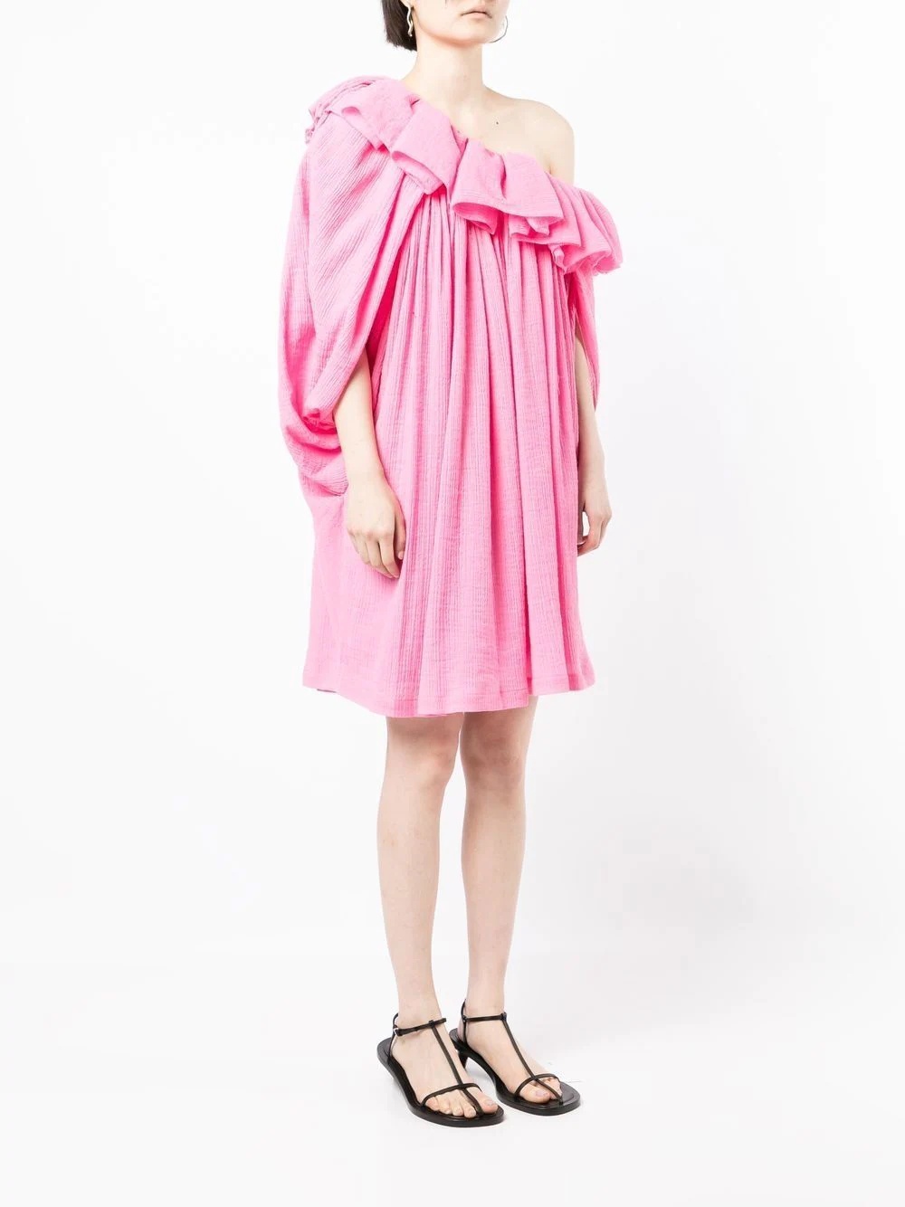ruffled one-shoulder dress - 3