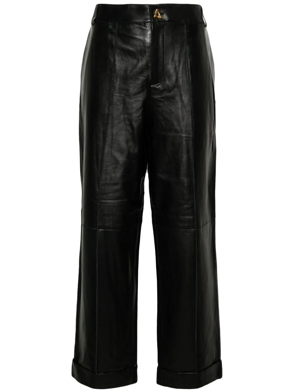 Zima leather straight-leg trousers - 1
