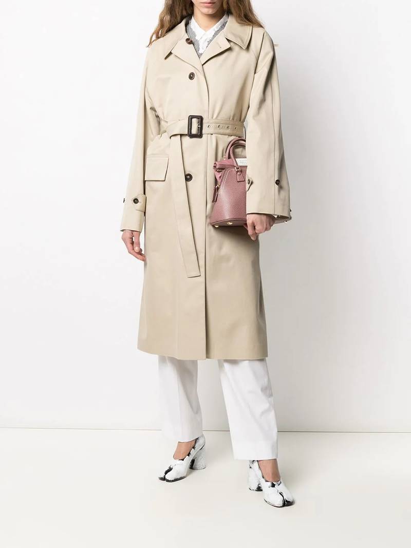 Maison Margiela single-breasted trench coat outlook