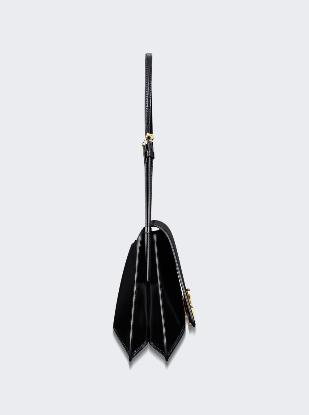 4g Liquid Box Leather Shoulder Bag Black - 2