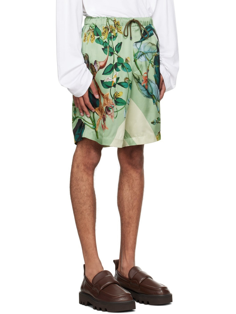 Green Printed Shorts 2