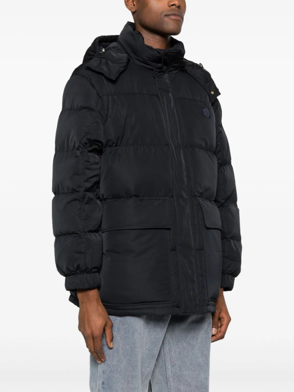 MAISON KITSUNE Men Nylon W Tonal Fox Head Patch Hooded Puffer - 2