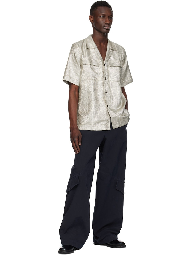 Dries Van Noten Navy Cotton Cargo Pants outlook