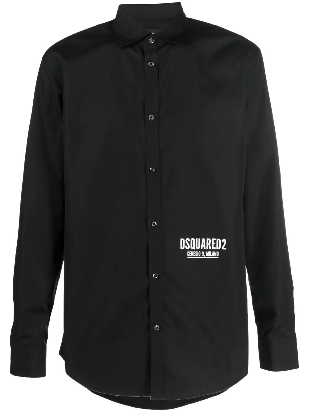 logo-print long-sleeve shirt - 1