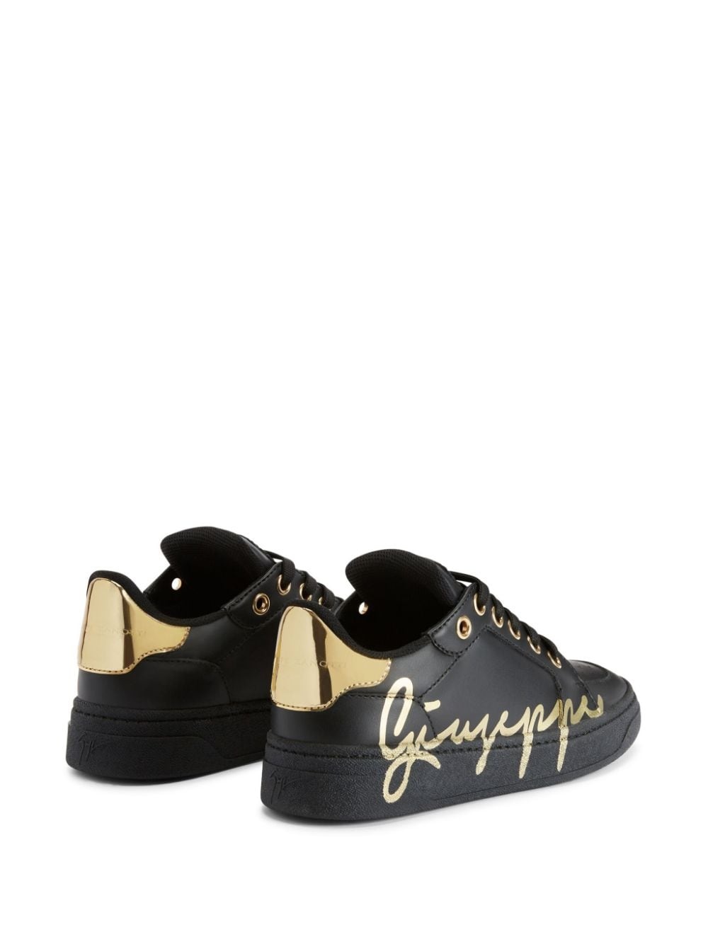 Gz94 logo-print leather sneakers - 3