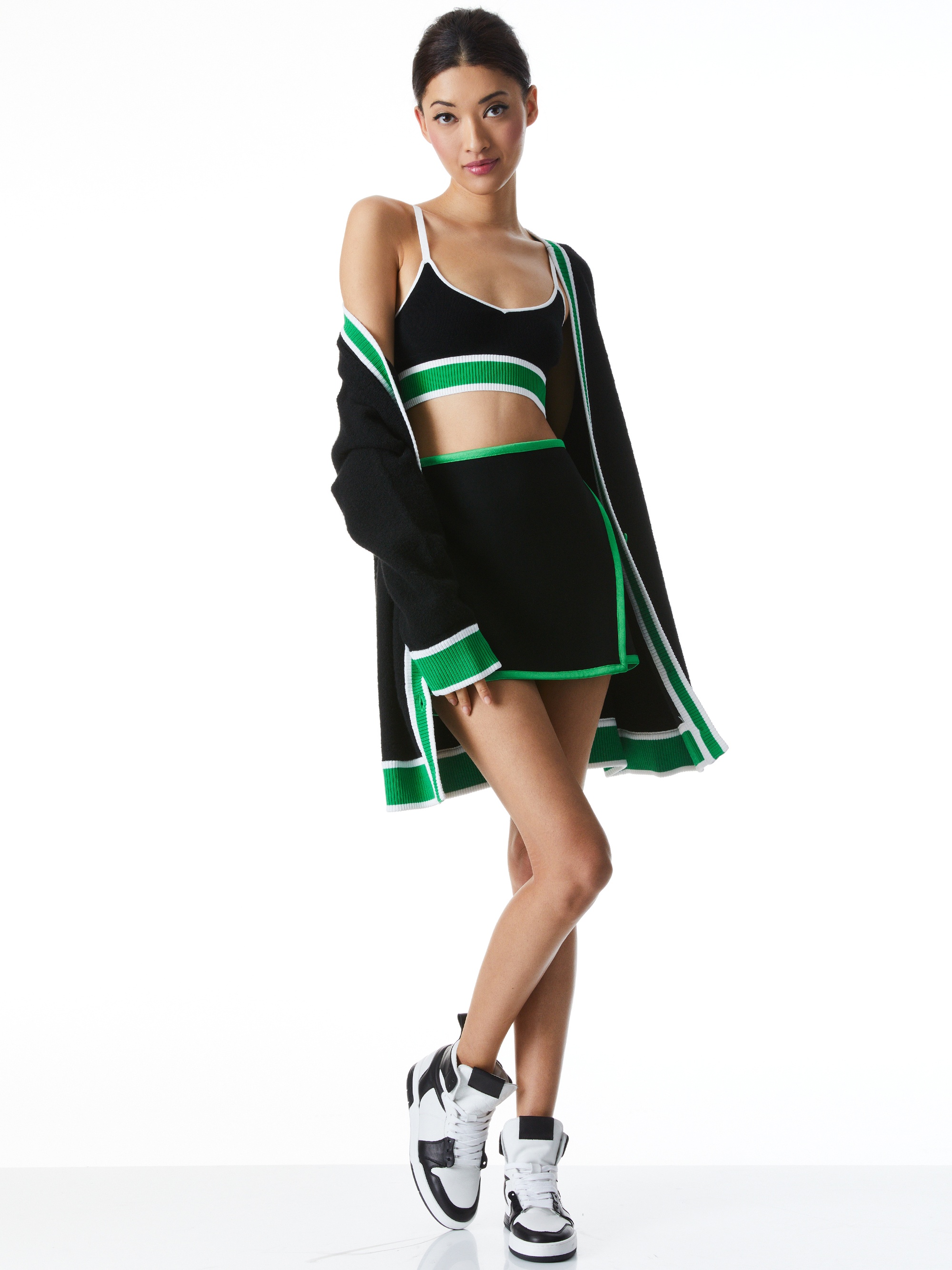 LILIA PIPED CROSSOVER SKIRT - 4
