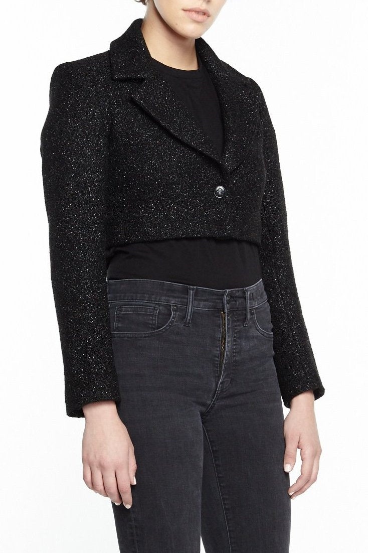 Coco Black Twill and Tweed Jacket - 5