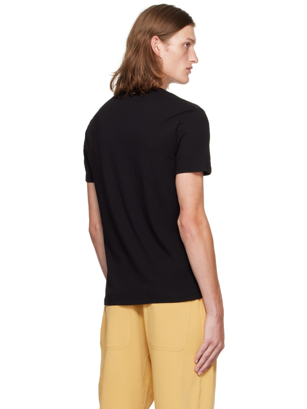 Black V-Neck T-Shirt - 3