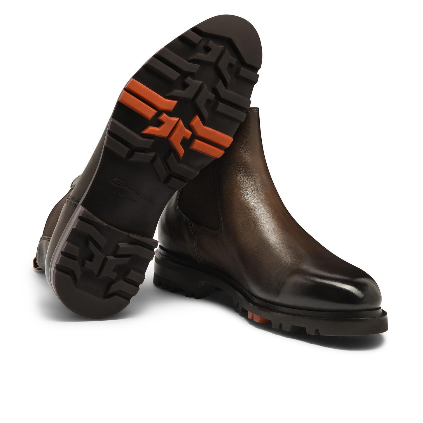 Men's dark brown leather Chelsea boot - 4