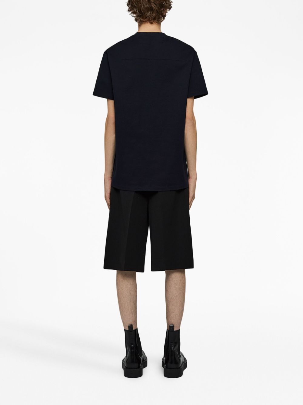 logo-plaque cotton T-shirt - 4