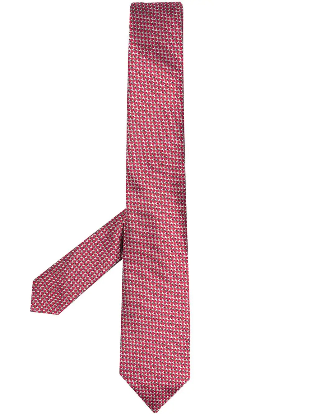 pointed silk tie - 1