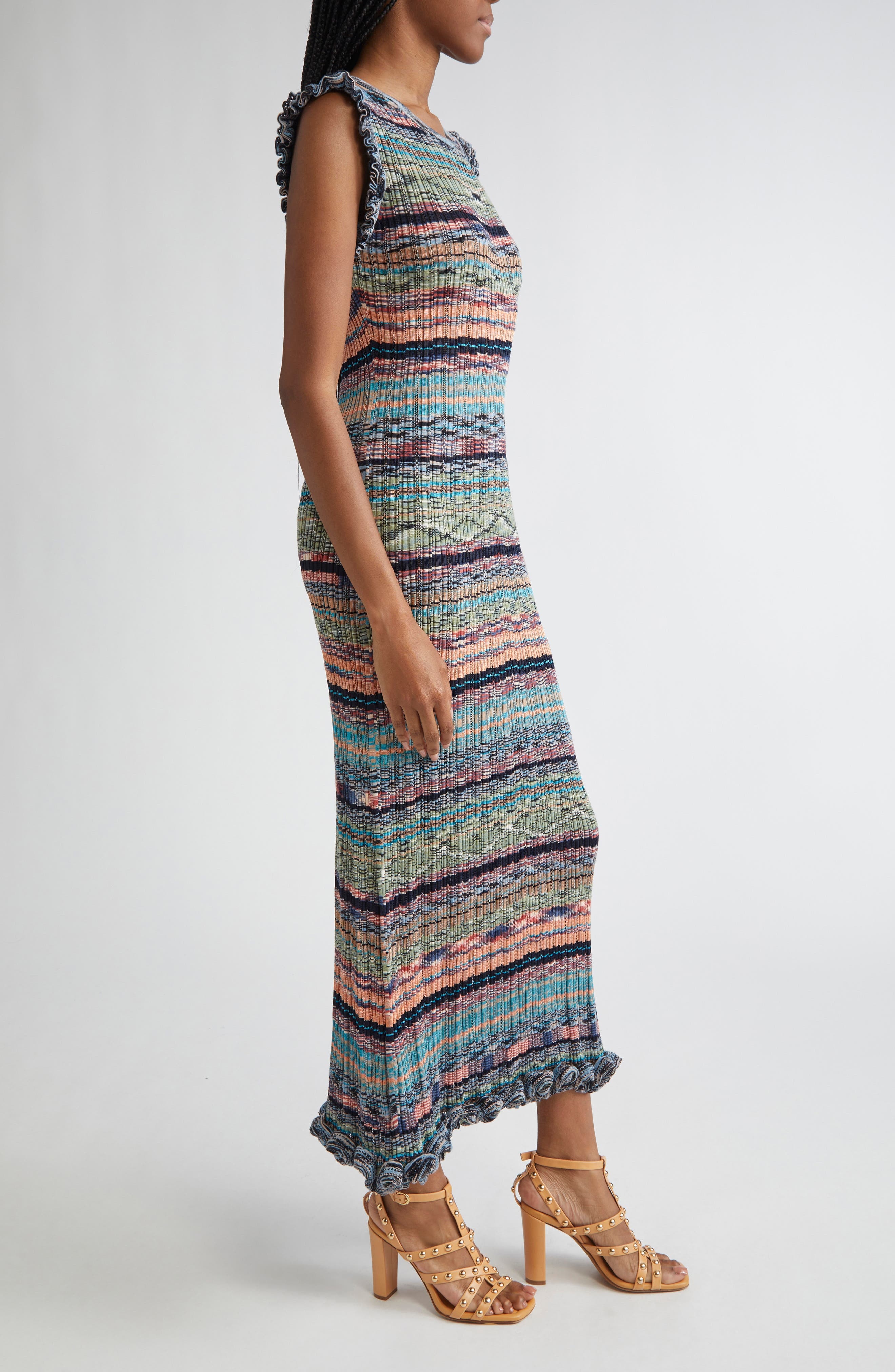 Ulla Johnson Ajak Sleeveless Knit Midi Dress in Azurite at Nordstrom - 3