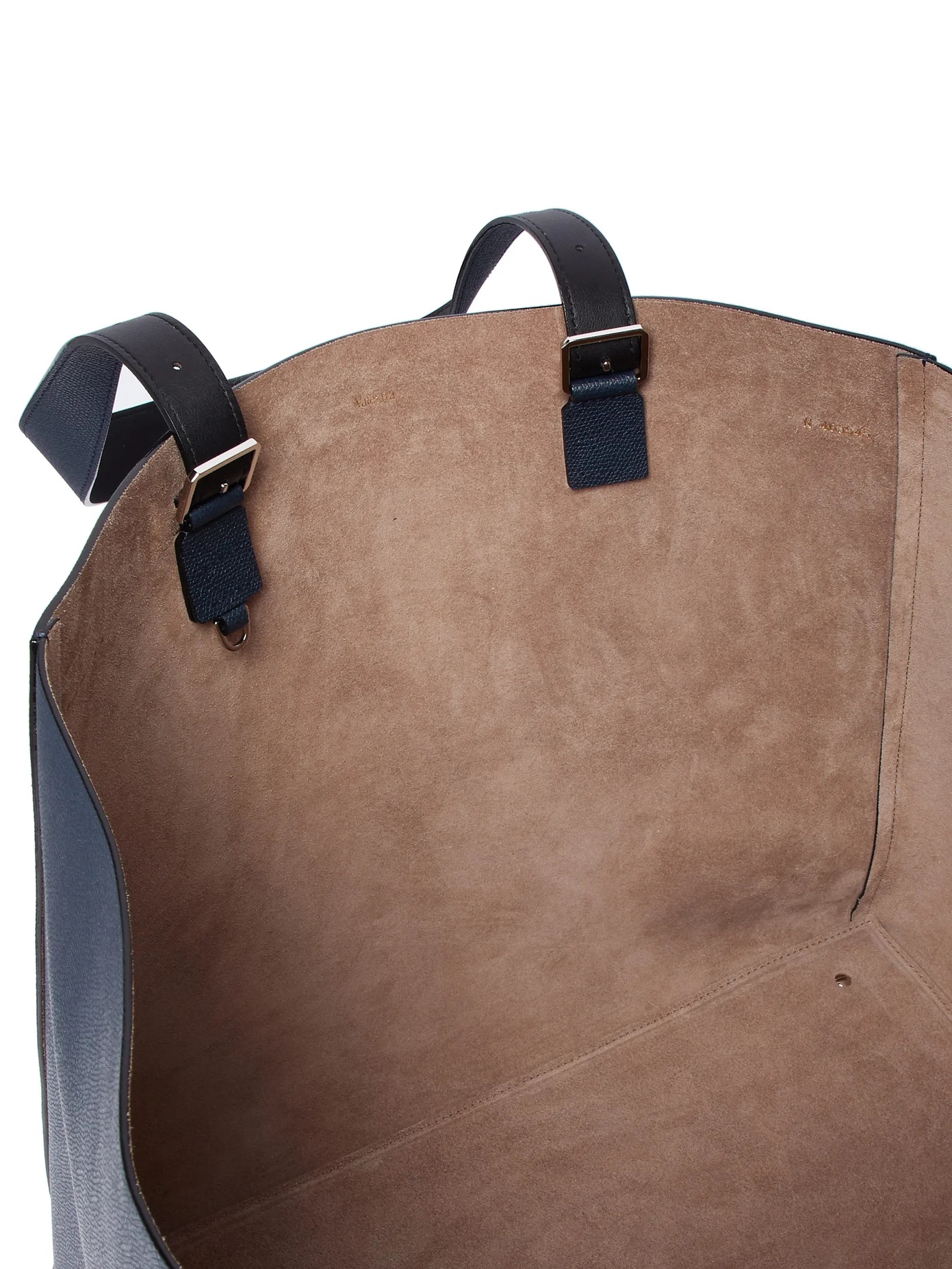 Large grained-leather tote - 5