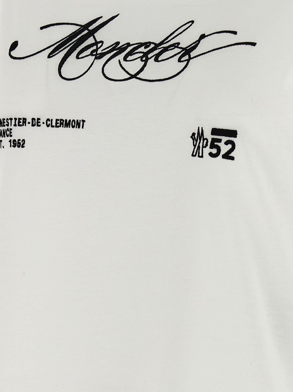 embroidered cursive-logo cotton T-shirt - 3