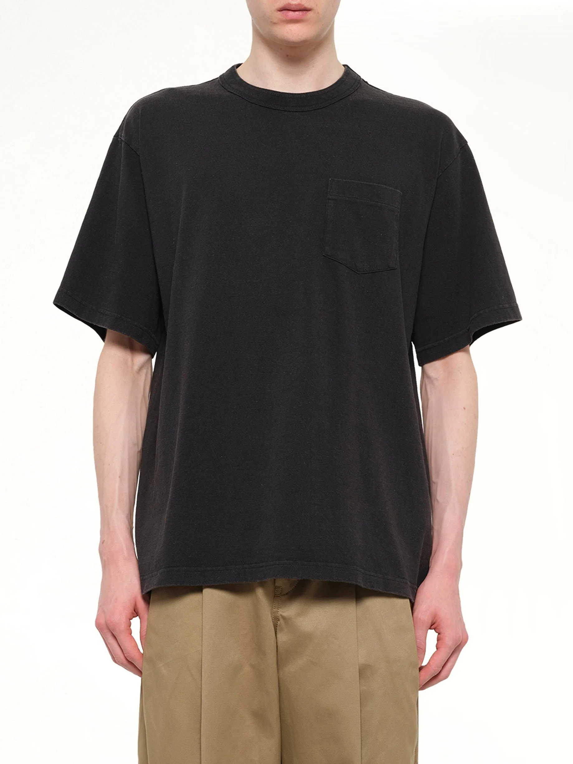 sacai Cotton Jersey T-Shirt in Black - 26-04078M 001 | REVERSIBLE