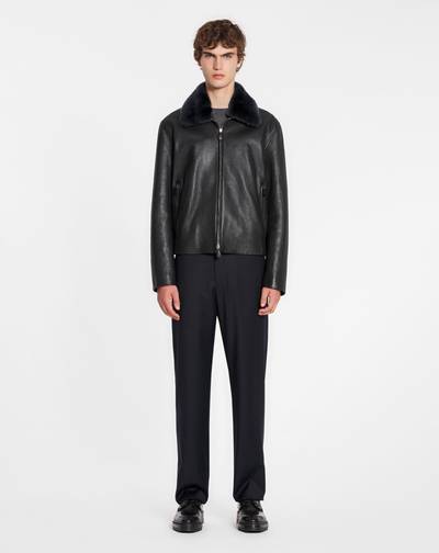 Lanvin JACKET IN CALFSKIN WITH SHEARLING COLLAR outlook