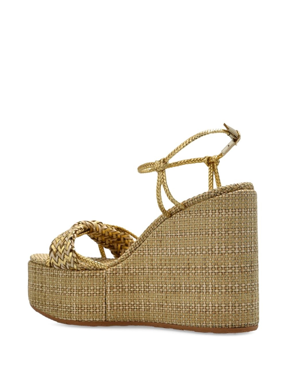 raffia platform espadrilles - 3