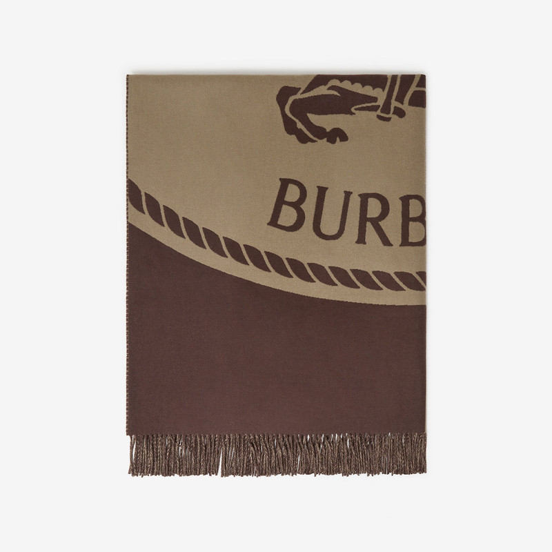 Burberry Knight Stamp Wool Blanket outlook