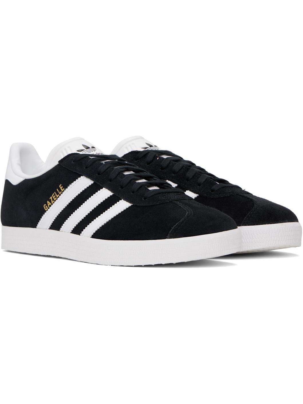 Black & White Gazelle Sneakers - 4