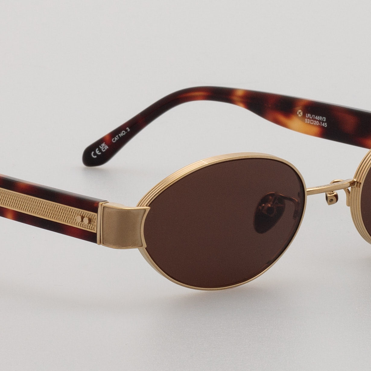 SADIE OVAL SUNGLASSES IN LIGHT GOLD - 5