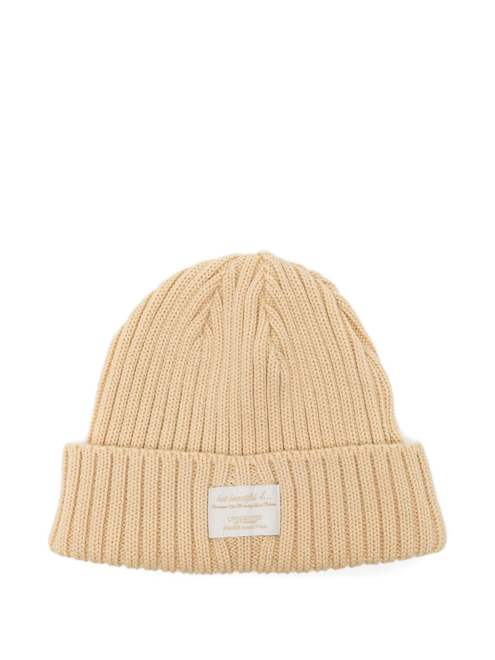 logo-patch beanie hat - 1