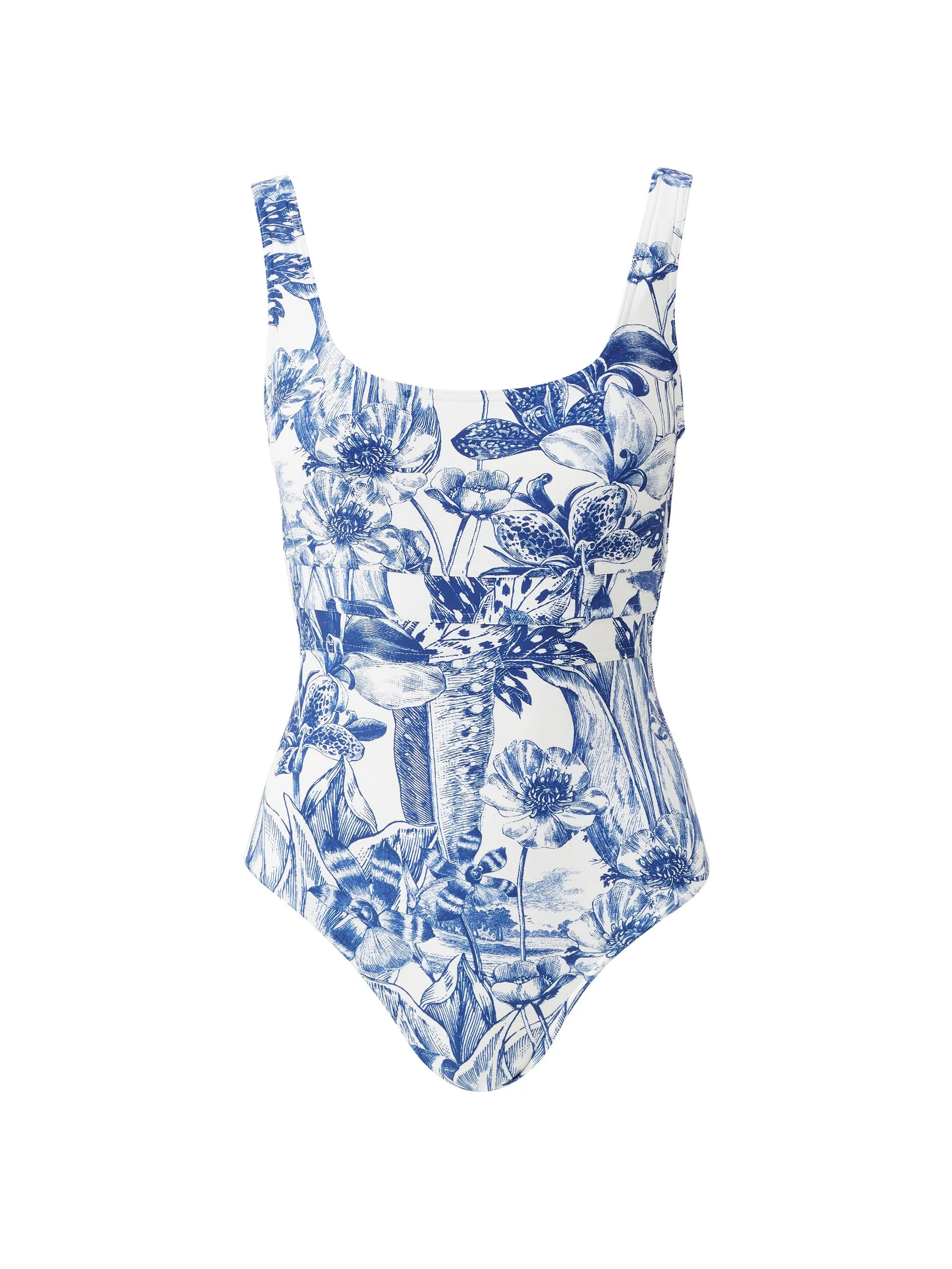 Women's High Summer Nevada Floral Toile One-Piece Swimsuit - Paloma - 1
