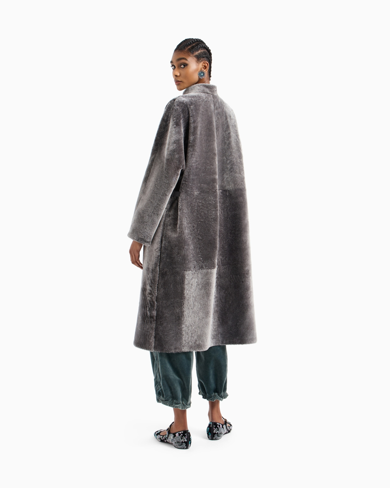 LONG SHEARLING COAT - 3